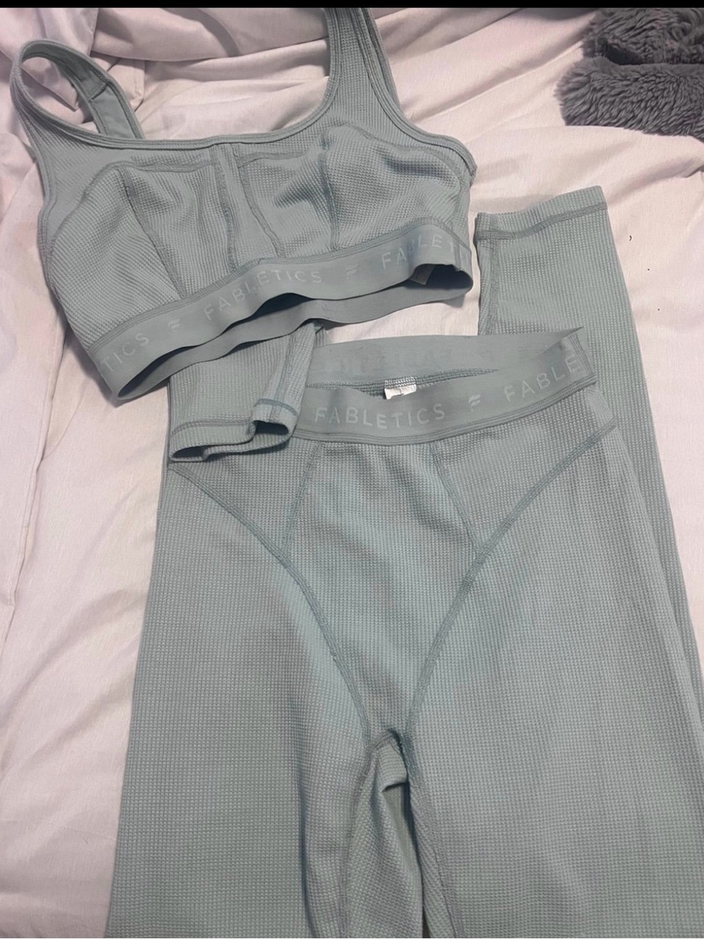 Fabletics Sage Ribbed Seamless Sports Bra and Leggings Set